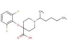 4-(2,6-difluorophenoxy)-1-(1-methylpentyl)piperidine-4-carboxylic acid