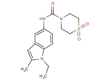 N-(1-ethyl-2-methyl-1H-indol-5-yl)thiomorpholine-4-carboxamide 1,1-dioxide