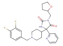 5-[1-(3,4-difluorobenzyl)-4-piperidinyl]-5-(2-pyridinyl)-3-(tetrahydro-2-furanylmethyl)-2,4-imidazolidinedione