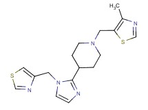 1-[(4-methyl-1,3-thiazol-5-yl)methyl]-4-[1-(1,3-thiazol-4-ylmethyl)-1H-imidazol-2-yl]piperidine