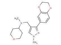 N-{[3-(2,3-dihydro-1,4-benzodioxin-6-yl)-1-methyl-1H-pyrazol-4-yl]methyl}-N-methyltetrahydro-2H-pyran-4-amine