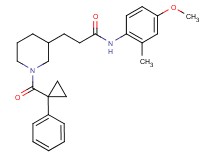 N-(4-methoxy-2-methylphenyl)-3-{1-[(1-phenylcyclopropyl)carbonyl]-3-piperidinyl}propanamide