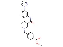 methyl 4-{[3-({[3-(1H-pyrazol-1-yl)phenyl]amino}carbonyl)-1-piperidinyl]methyl}benzoate