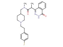 N-({1-[2-(4-fluorophenyl)ethyl]-4-piperidinyl}methyl)-N-methyl-2-(4-oxo-3,4-dihydro-1-phthalazinyl)propanamide