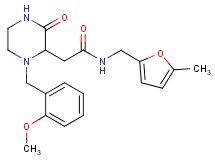 2-[1-(2-methoxybenzyl)-3-oxo-2-piperazinyl]-N-[(5-methyl-2-furyl)methyl]acetamide