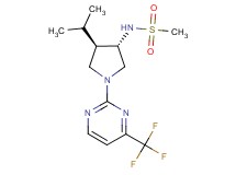 N-{(3S*,4R*)-4-isopropyl-1-[4-(trifluoromethyl)-2-pyrimidinyl]-3-pyrrolidinyl}methanesulfonamide