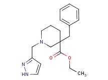 ethyl 3-benzyl-1-(1H-pyrazol-3-ylmethyl)-3-piperidinecarboxylate