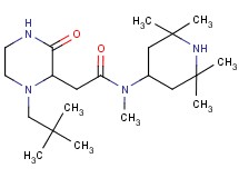 2-[1-(2,2-dimethylpropyl)-3-oxo-2-piperazinyl]-N-methyl-N-(2,2,6,6-tetramethyl-4-piperidinyl)acetamide