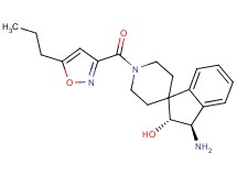 (2R*,3R*)-3-amino-1'-[(5-propyl-3-isoxazolyl)carbonyl]-2,3-dihydrospiro[indene-1,4'-piperidin]-2-ol