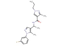 N-{1-[1-(3-fluorophenyl)-5-methyl-1H-pyrazol-4-yl]ethyl}-3-methyl-1-propyl-1H-pyrazole-4-carboxamide