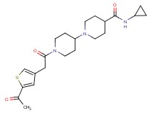 1'-[(5-acetyl-3-thienyl)acetyl]-N-cyclopropyl-1,4'-bipiperidine-4-carboxamide