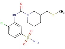 N-[5-(aminosulfonyl)-2-chlorophenyl]-3-[(methylthio)methyl]piperidine-1-carboxamide