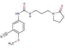 N-(3-cyano-4-methoxyphenyl)-N'-[3-(2-oxopyrrolidin-1-yl)propyl]urea