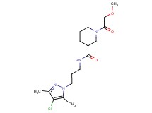 N-[3-(4-chloro-3,5-dimethyl-1H-pyrazol-1-yl)propyl]-1-(methoxyacetyl)-3-piperidinecarboxamide