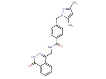 4-[(3,5-dimethyl-1H-pyrazol-1-yl)methyl]-N-[(4-oxo-3,4-dihydro-1-phthalazinyl)methyl]benzamide