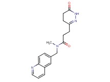 N-methyl-3-(6-oxo-1,4,5,6-tetrahydro-3-pyridazinyl)-N-(6-quinolinylmethyl)propanamide trifluoroacetate