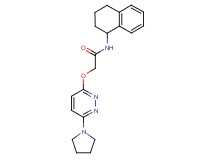 2-{[6-(1-pyrrolidinyl)-3-pyridazinyl]oxy}-N-(1,2,3,4-tetrahydro-1-naphthalenyl)acetamide