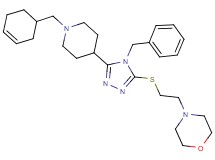 4-[2-({4-benzyl-5-[1-(3-cyclohexen-1-ylmethyl)-4-piperidinyl]-4H-1,2,4-triazol-3-yl}thio)ethyl]morpholine