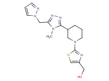 (2-{3-[4-methyl-5-(1H-pyrazol-1-ylmethyl)-4H-1,2,4-triazol-3-yl]piperidin-1-yl}-1,3-thiazol-4-yl)methanol