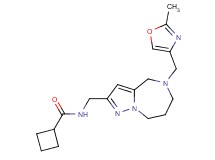 N-({5-[(2-methyl-1,3-oxazol-4-yl)methyl]-5,6,7,8-tetrahydro-4H-pyrazolo[1,5-a][1,4]diazepin-2-yl}methyl)cyclobutanecarboxamide