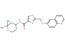 N-(2,2-dimethyltetrahydro-2H-pyran-4-yl)-2-[(6-quinolinyloxy)methyl]-1,3-oxazole-4-carboxamide