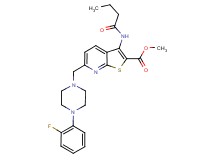 methyl 3-(butyrylamino)-6-{[4-(2-fluorophenyl)-1-piperazinyl]methyl}thieno[2,3-b]pyridine-2-carboxylate