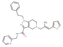 5-[(2E)-3-(2-furyl)-2-methyl-2-propen-1-yl]-1-(2-phenylethyl)-N-(2-pyridinylmethyl)-4,5,6,7-tetrahydro-1H-pyrazolo[4,3-c]pyridine-3-carboxamide