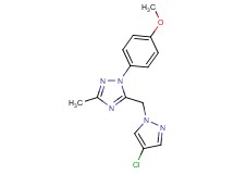 5-[(4-chloro-1H-pyrazol-1-yl)methyl]-1-(4-methoxyphenyl)-3-methyl-1H-1,2,4-triazole