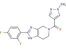 2-(2,4-difluorophenyl)-5-[(1-methyl-1H-pyrazol-4-yl)carbonyl]-4,5,6,7-tetrahydro-1H-imidazo[4,5-c]pyridine