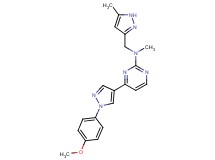 4-[1-(4-methoxyphenyl)-1H-pyrazol-4-yl]-N-methyl-N-[(5-methyl-1H-pyrazol-3-yl)methyl]pyrimidin-2-amine