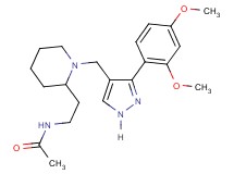 N-[2-(1-{[3-(2,4-dimethoxyphenyl)-1H-pyrazol-4-yl]methyl}-2-piperidinyl)ethyl]acetamide