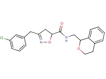 3-(3-chlorobenzyl)-N-(3,4-dihydro-1H-isochromen-1-ylmethyl)-4,5-dihydro-5-isoxazolecarboxamide