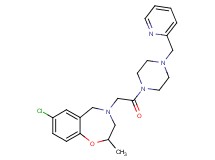 7-chloro-2-methyl-4-{2-oxo-2-[4-(2-pyridinylmethyl)-1-piperazinyl]ethyl}-2,3,4,5-tetrahydro-1,4-benzoxazepine