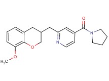 2-[(8-methoxy-3,4-dihydro-2H-chromen-3-yl)methyl]-4-(pyrrolidin-1-ylcarbonyl)pyridine
