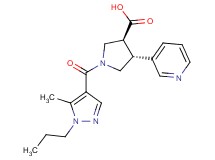(3S*,4R*)-1-[(5-methyl-1-propyl-1H-pyrazol-4-yl)carbonyl]-4-pyridin-3-ylpyrrolidine-3-carboxylic acid