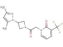 1-{2-[3-(3,5-dimethyl-1H-pyrazol-1-yl)azetidin-1-yl]-2-oxoethyl}-3-(trifluoromethyl)pyridin-2(1H)-one