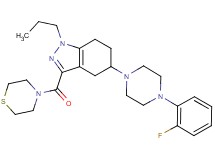 5-[4-(2-fluorophenyl)-1-piperazinyl]-1-propyl-3-(4-thiomorpholinylcarbonyl)-4,5,6,7-tetrahydro-1H-indazole