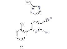 2-amino-6-(2,5-dimethylphenyl)-4-(2-methyl-1H-imidazol-4-yl)nicotinonitrile