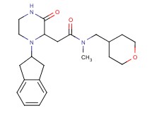 2-[1-(2,3-dihydro-1H-inden-2-yl)-3-oxo-2-piperazinyl]-N-methyl-N-(tetrahydro-2H-pyran-4-ylmethyl)acetamide