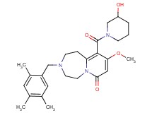 10-[(3-hydroxy-1-piperidinyl)carbonyl]-9-methoxy-3-(2,4,5-trimethylbenzyl)-2,3,4,5-tetrahydropyrido[1,2-d][1,4]diazepin-7(1H)-one