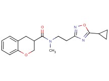 N-[2-(5-cyclopropyl-1,2,4-oxadiazol-3-yl)ethyl]-N-methylchromane-3-carboxamide