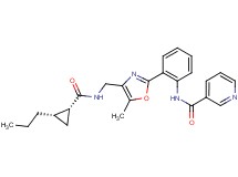 N-(2-{5-methyl-4-[({[(1R*,2S*)-2-propylcyclopropyl]carbonyl}amino)methyl]-1,3-oxazol-2-yl}phenyl)nicotinamide