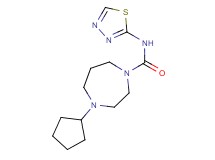 4-cyclopentyl-N-1,3,4-thiadiazol-2-yl-1,4-diazepane-1-carboxamide