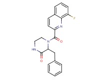 3-benzyl-4-[(8-fluoro-2-quinolinyl)carbonyl]-2-piperazinone
