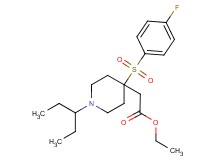 ethyl {1-(1-ethylpropyl)-4-[(4-fluorophenyl)sulfonyl]-4-piperidinyl}acetate