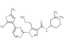 N-(2,2-dimethyltetrahydro-2H-pyran-4-yl)-1-[4-(2,5-dimethyl-3-thienyl)-2-pyrimidinyl]-5-(methoxymethyl)-1H-pyrazole-4-carboxamide