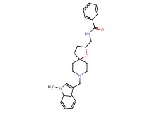 N-({8-[(1-methyl-1H-indol-3-yl)methyl]-1-oxa-8-azaspiro[4.5]dec-2-yl}methyl)benzamide
