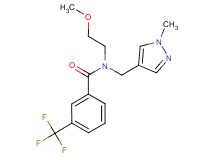 N-(2-methoxyethyl)-N-[(1-methyl-1H-pyrazol-4-yl)methyl]-3-(trifluoromethyl)benzamide