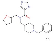 N-{[1-(2-methylbenzyl)piperidin-4-yl]methyl}-N-(tetrahydrofuran-2-ylmethyl)-1H-imidazole-5-carboxamide