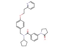 N-cyclopentyl-3-(2-oxo-1-pyrrolidinyl)-N-{4-[2-(2-pyridinyl)ethoxy]benzyl}benzamide
